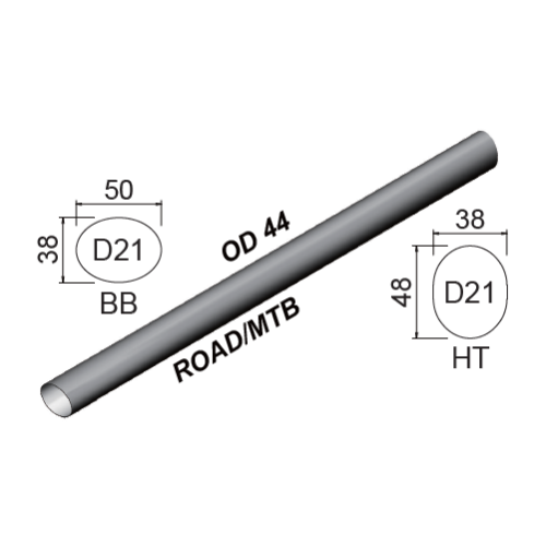 Titanium Down Tube D21-MTB