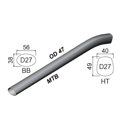 Titanium Down Tube D27