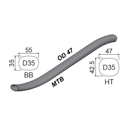 Titanium Down Tube D35