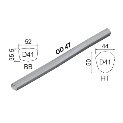 Down Tube | 3Al 2.5V Titanium | Shaping D41