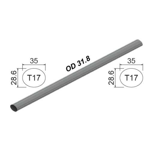 Top Tube | 3Al 2.5V Titanium | Shaping T17