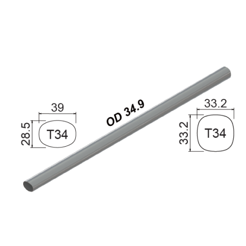 Top Tube | 3Al 2.5V Titanium | Shaping T34