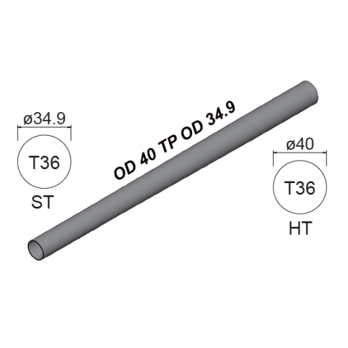 Top Tube | 3Al 2.5V Titanium | Shaping T36